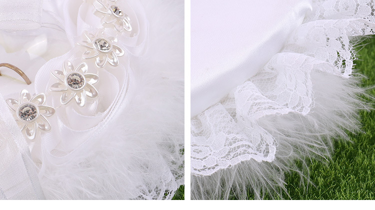 Wedding products, wedding products, wedding products, wedding products, wedding products, direct supply from wedding product manufacturers, new white wedding ring pillows, heart-shaped lace trim rings for brides and grooms, wedding supplies detail image 9