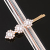 Hairgrip from pearl, woven hair accessory handmade with bow, European style, simple and elegant design, knit yourself