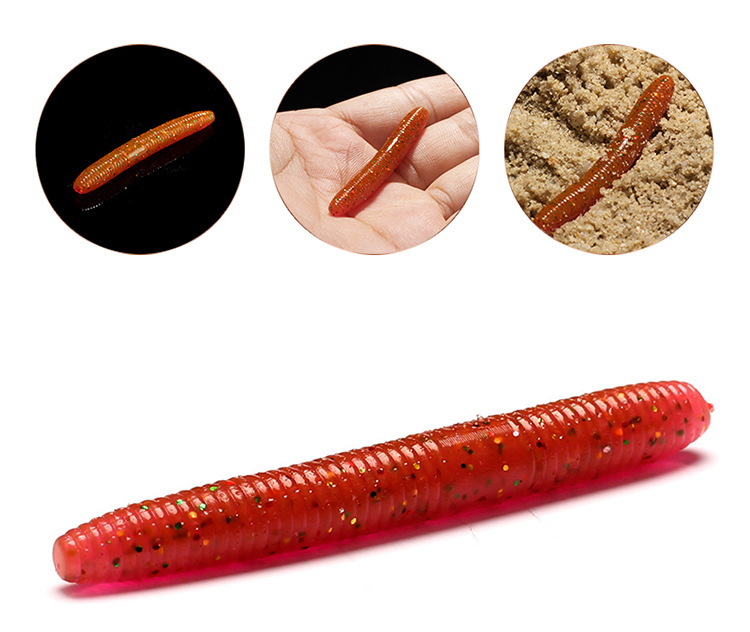 soft worms fishing lures soft baits bass trout Fresh Water Fishing Lure