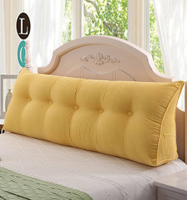 FORMTHEO Big Long Wedge Pillow Decor Home Bed Headboard Back Cushion For  Single Double Bed