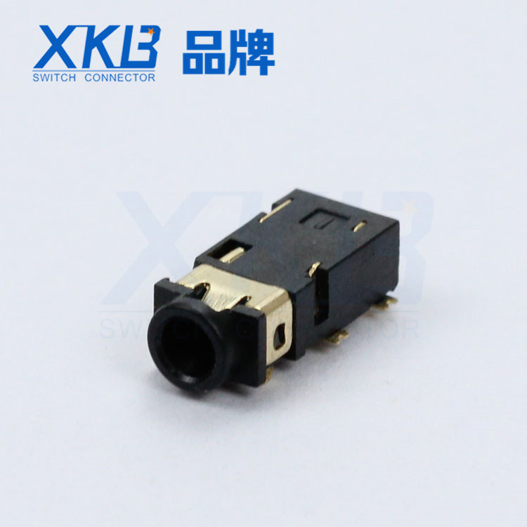 电子2.5音频连接器贴片耳机插座PJ-242脚母座星坤拿样品工厂家代