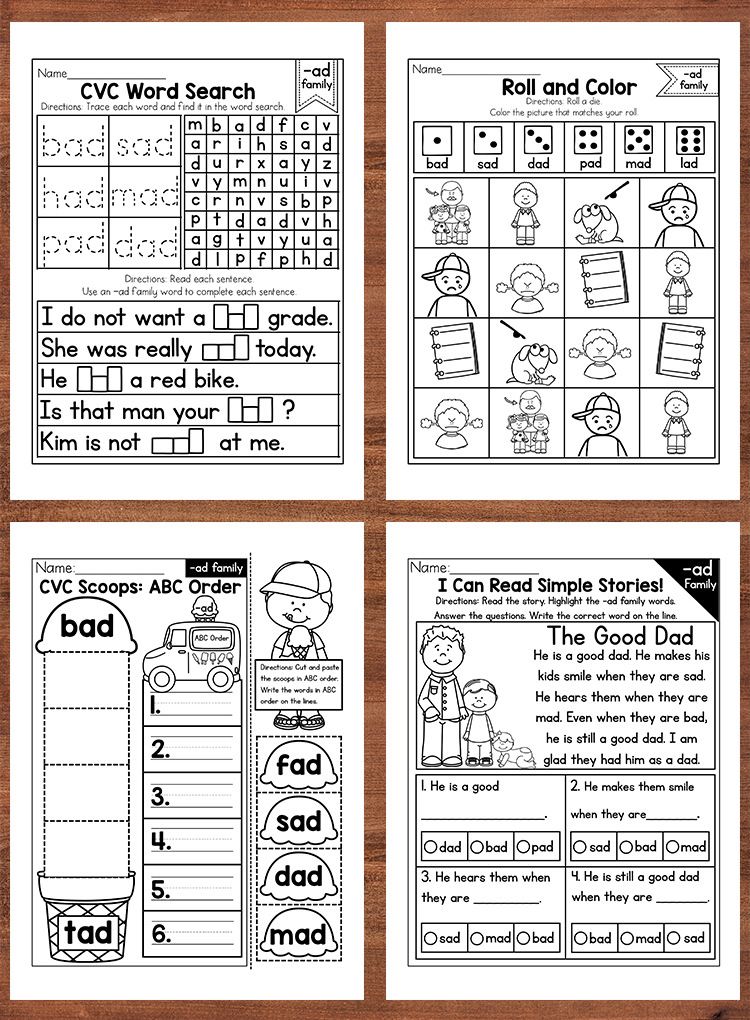 英语phonics自然拼读CVC单词课堂游戏巩固ABC练习册 北美作业纸题-阿里巴巴