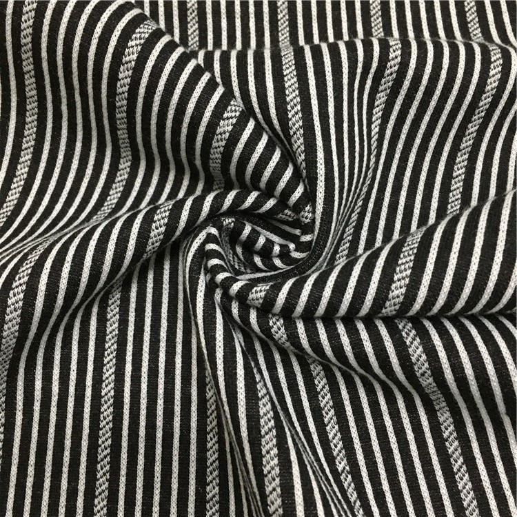 厂家供应针织宽窄竖条提花  宽细直条提花布 新品时尚面料