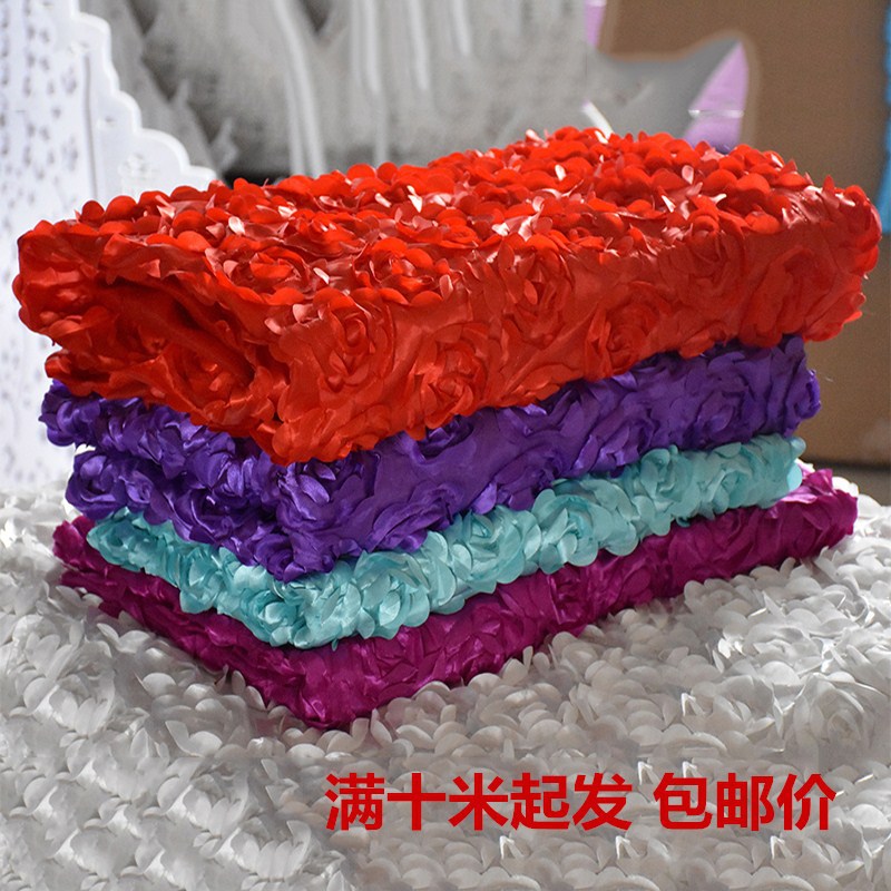 婚庆道具玫瑰花瓣地毯 婚礼舞台T台地毯地垫2020新款创意桌布