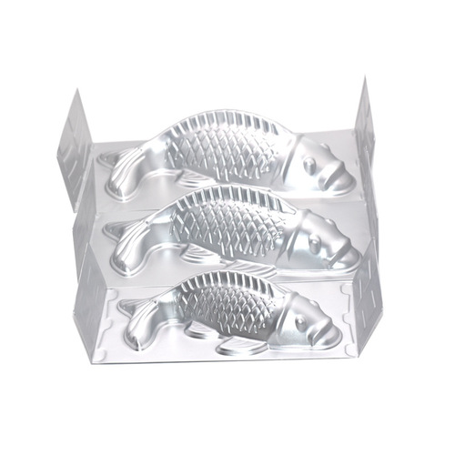 Supply of one-piece aluminum fish-shaped mold, carp-shaped steamed rice cake mold, fish jelly, fish jelly food baking aluminum fish mold