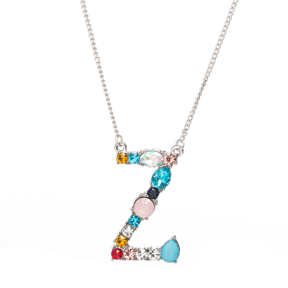 New Simple Fashion Exquisite Diamond English Letter Necklace Wholesale display picture 8