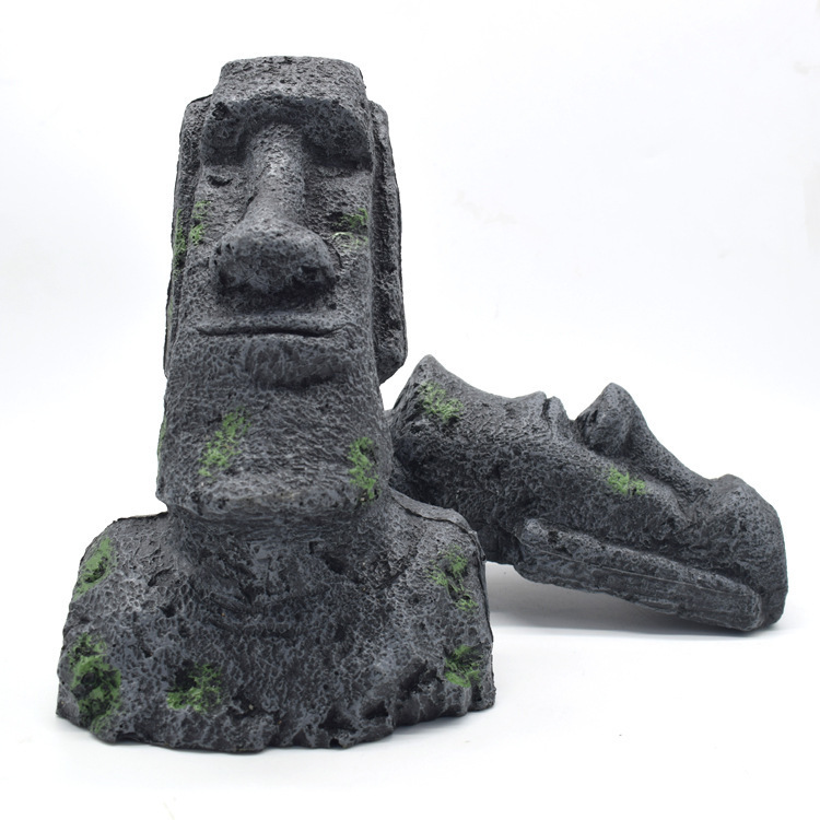 Estatuilla Decorativa de Moai (Isla de Pascua) de Resina
