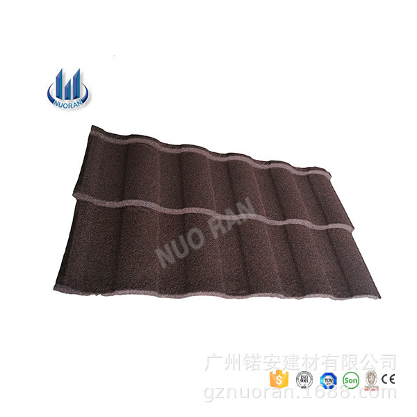 厂家定制  彩石金属瓦 甘肃别墅瓦 抗震防漏抗风揭ML007