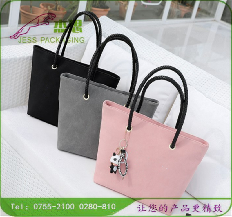 设计新款帆布朝韩手提包大容量购物拉链包背包单肩包量大从优