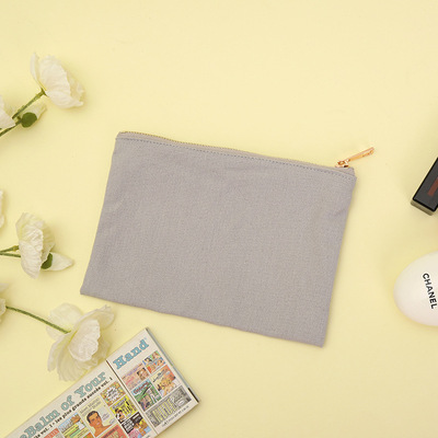 DIY帆布新款純色長款女純棉帆布包純色車縫線信封包定制logo小包