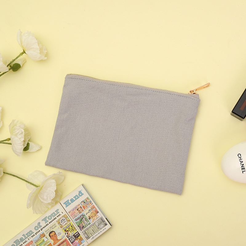 DIY帆布新款純色長款女純棉帆布包純色車縫線信封包定制logo小包