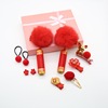 Velvet children's hairgrip, cute hair accessory girl's, set, gift box, wholesale