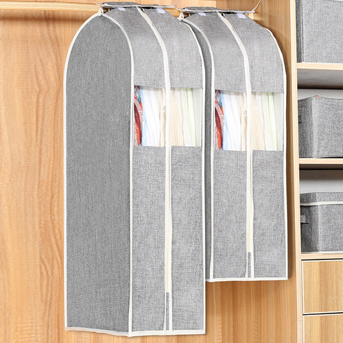 Paisilong Japanese Cotton Linen Dust Cover with Zipper for Home Wardrobe Storage Organizer, Large and Small Sizes, Washable