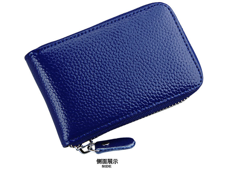 60g Weight Zipper Closure Type Business Occasion Genuine leather Material Solid Color Pattern Unisex Gender Coffee, Royal Blue, Orange, Dark Blue, Pink, Purple, Red, Green, Yellow, Black Color Unisex Solid Color Genuine Leather Coffee Royal Blue Orange Zipper Card Holders 26