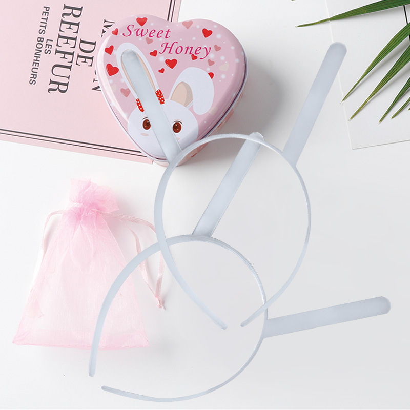 厂家供应兔耳朵头带兔耳朵发箍角长8CM  创意饰品头饰头箍可爱风