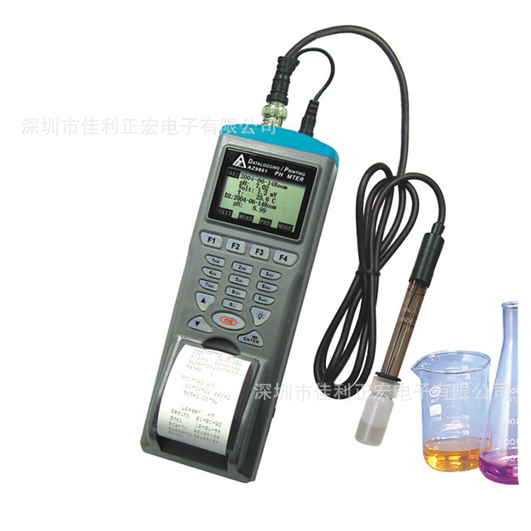 衡欣AZ9861PH计记录器印表机 电子PH计PH测试计酸碱计带打印
