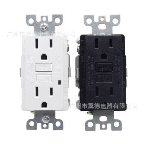 新品两位美规双联接线插座 美标插座阻燃PC材质 美式插座定制