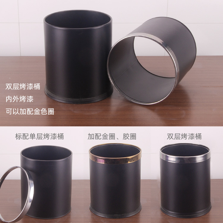 单层烤漆垃圾桶 酒店不锈钢客房垃圾桶 双层房间桶 7.jpg