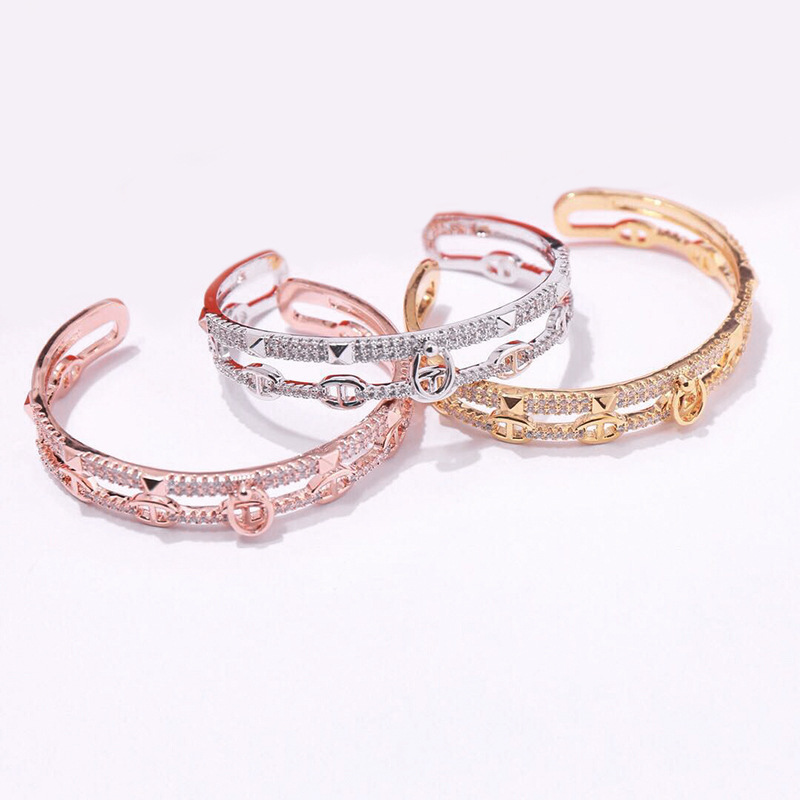 【05】Foreign trade copper gold-plated jewelry exquisite simple…