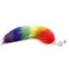 Color purple tip tail metal anal plug