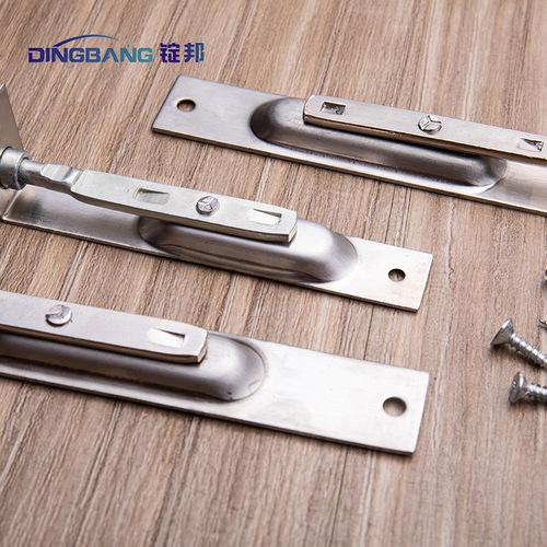 Factory direct sales stainless steel invisible latch door bolt thickened anti-theft stainless steel sheet iron bar concealed latch wholesale