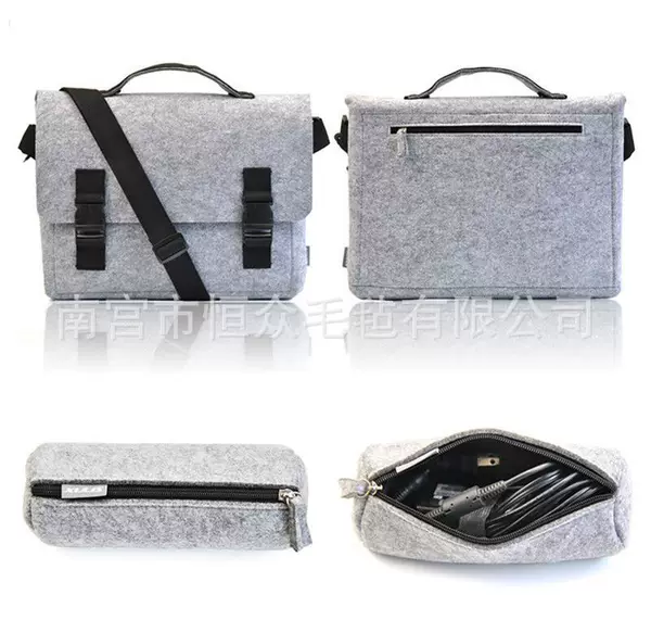 Wool Felt Bag Handbag Business Shoulder Bag Crossbody Bag Men's Bag Briefcase Backpack 14 Inch Computer Bag