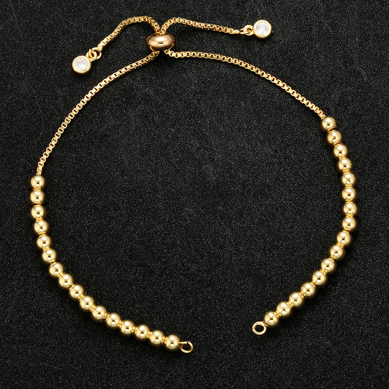 Copper Material Fashion Geometric Bracelet Accessories Copper Bead Chain Bracelet Accessories