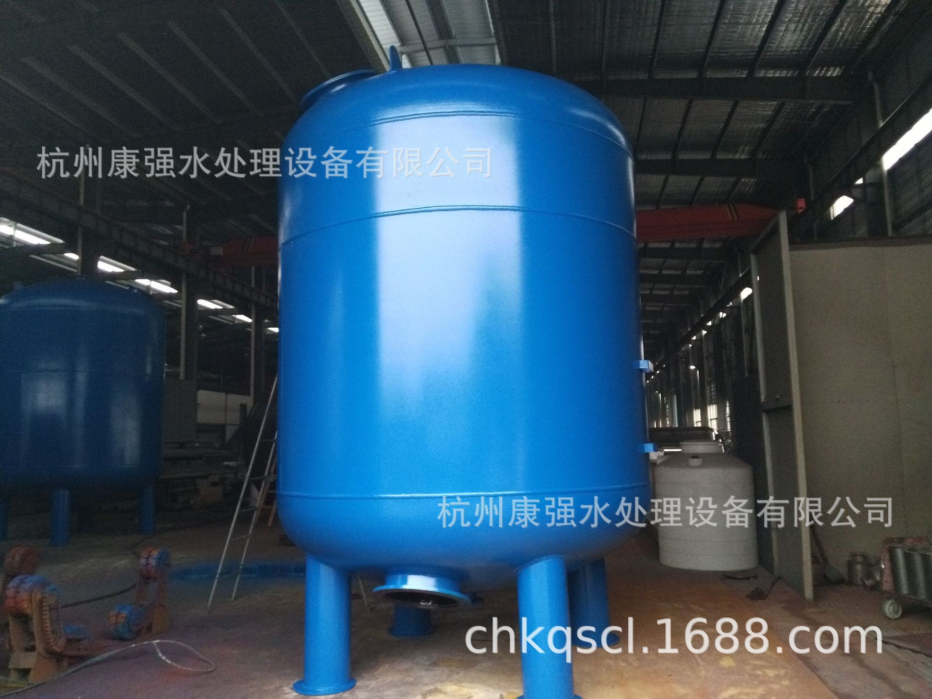 康强牌 D1.5米碳钢衬胶活性炭过滤器 碳钢衬胶罐体厂家