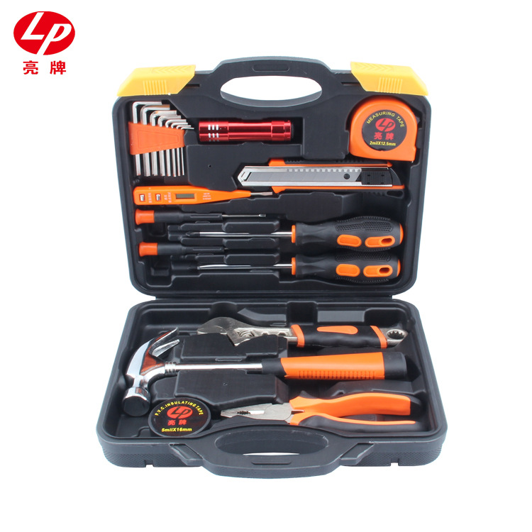 亮牌五金组合工具箱套装 家用型碳钢镀镍材质  手动工具 一件代发