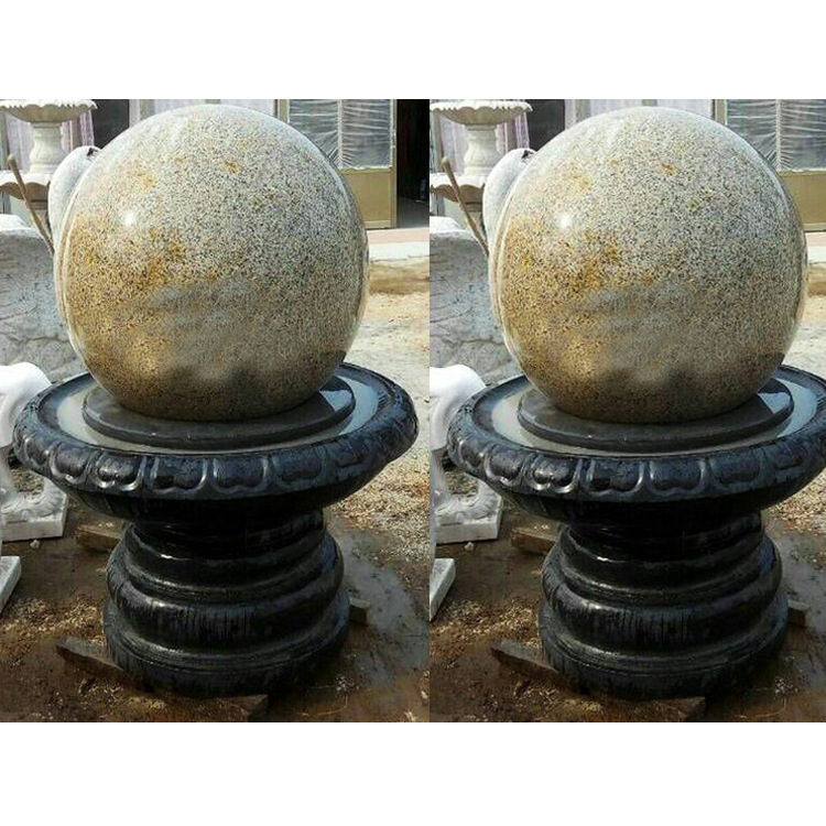 天然花岗岩石雕水球制作公司 园林景观石材加工水球图片及价格