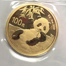 2020年熊猫纪念币圆形熊猫金质币8克熊猫金币保真品金猫有说明书