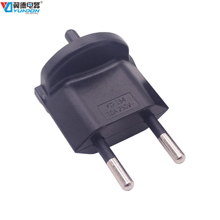 新款韩式转欧式转换插头 10A欧标德规法规转换接头 韩国电源插头
