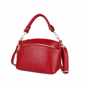 One-shoulder bag, leather shoulder bag, purse, genuine leather, cowhide