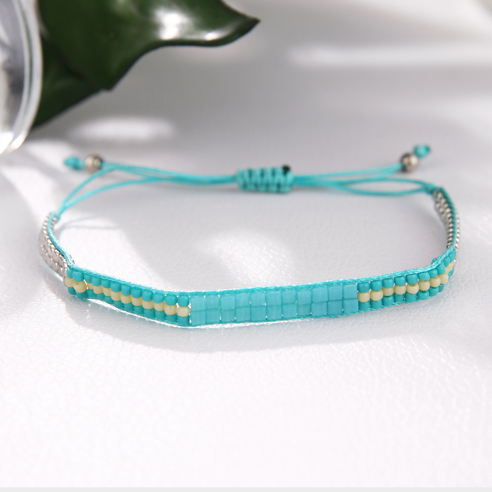 Bohémien Géométrique Perlé Alliage Corde Tresser Unisexe Bracelets display picture 4