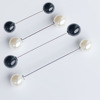 Fashionable set from pearl, pin, European style, wish, Korean style, simple and elegant design