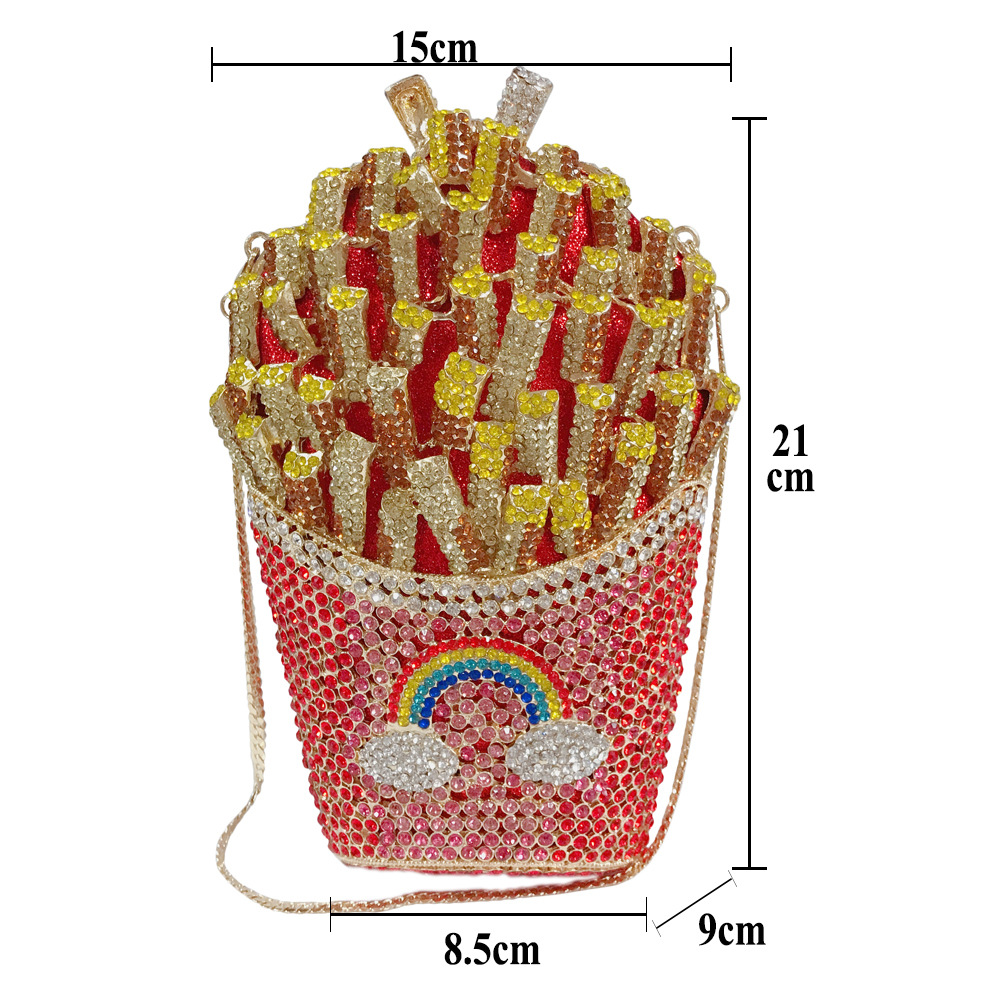 Túi clutch nữ đính kim cương dạ hội Popcorn Clutch — Màu đỏ, Màu xanh lam, Màu đen, Bảy màu chi tiết 49
