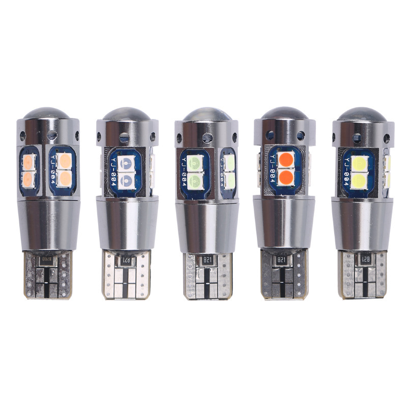 Coche LED T10 3030 10SMD lente ancho luz de lectura luz resalte decodificación coche LED
