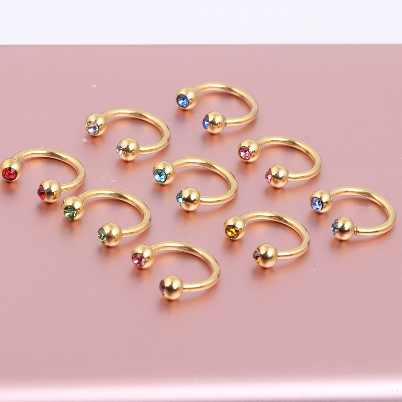 Labret piercing jewelry detail image