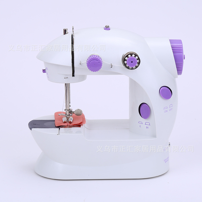 Máquina de coser eléctrica doméstica mini 202, portátil, multifunción, para principiantes
