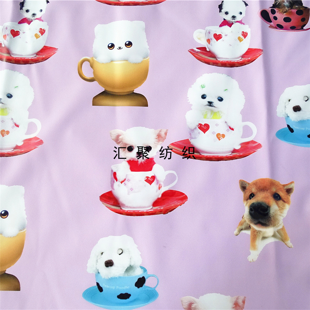 皮革印花  3D数码印花 卡通小狗  3D立体印花  pu皮革/超纤印花