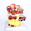 Cake 蛋 Firefighter fire extinguisher fire scenario theme cake plug -in children's birthday cake account