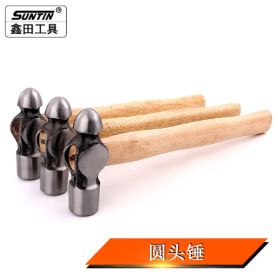 鑫田直銷鍛打榔頭鐵錘建築裝修五金工具多功能敲擊錘木柄圓頭錘子