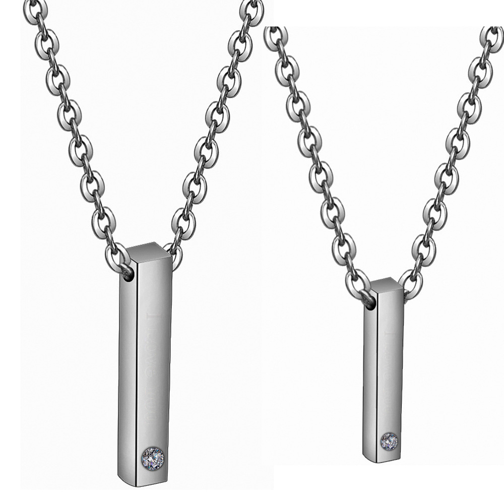 1 Piece Quantity Simple Style Customization Laser Engraving 304 Stainless Steel Plating Unisex Pendant Necklace Men Pendant Necklaces