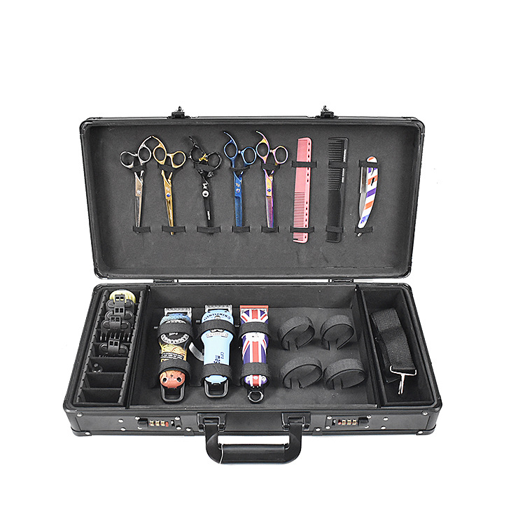 美发电推工具箱黑色电推油头理发箱品牌定制发廊工具箱barber箱