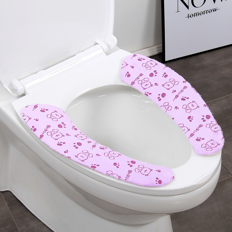 No trace Static electricity Commode printing thickening Toilet mat Random Crop Toilet stickers Paste Toilet mat