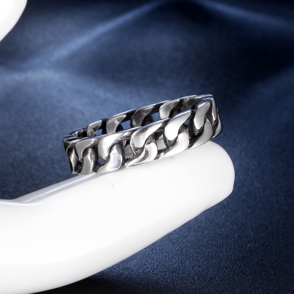 Hip-hop Geometric Titanium Steel Polishing Men's Rings display picture 5