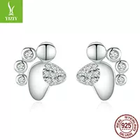 Print hands and feet, творческие милые сережки, новая коллекция, образец серебра 925