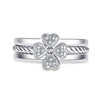 One size ring, internet celebrity, four-leaf clover, three in one, Birthday gift