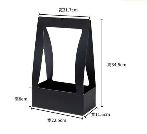Mother's Day Waterproof Portable Flower Basket Paper Material Flower Packaging Box Flower Shop Supplies Wholesale
