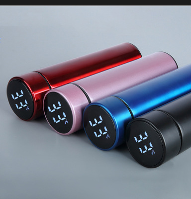 商務智能保溫杯led溫度顯示廣告杯定制logo刻不鏽鋼水杯304觸摸屏